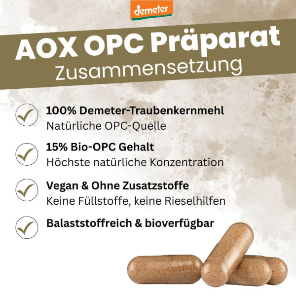 NEU:  AOX® Demeter-OPC Präparat, BIO